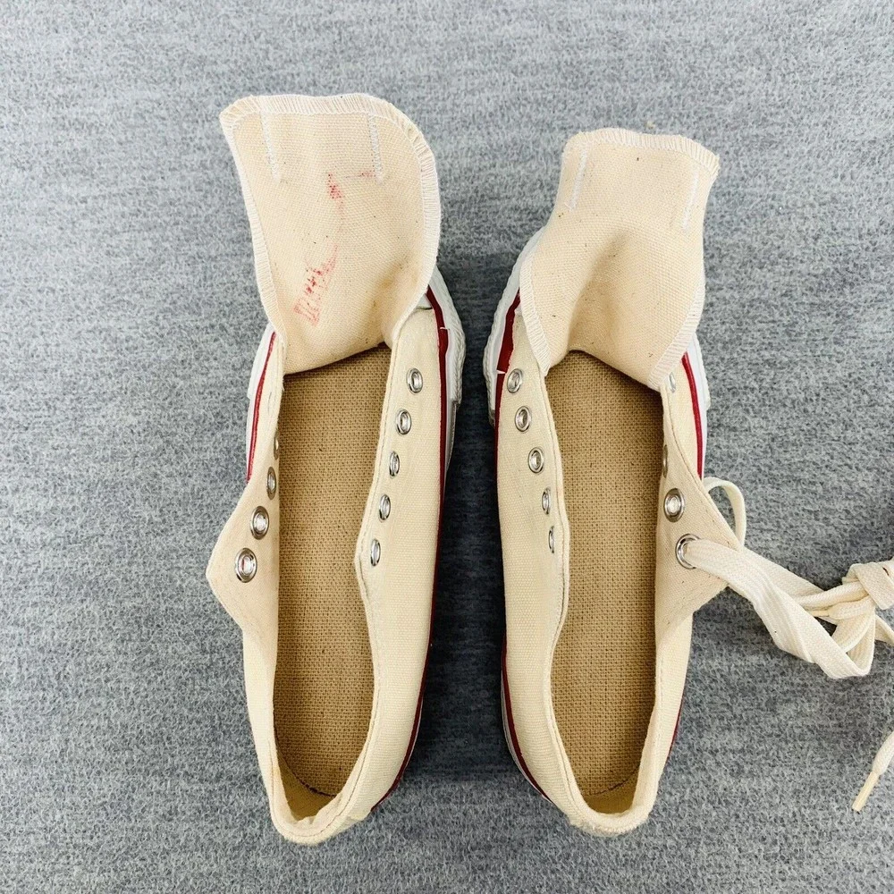 CONVERSE VINTAGE All Star Youth Size 13 Cream Sneakers Shoe Chuck Taylor Low Top